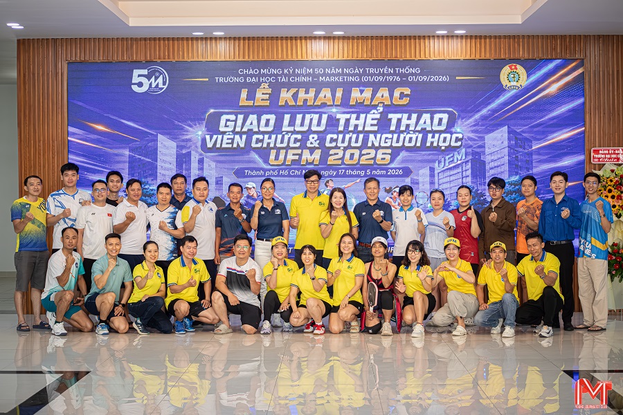 Giao lưu thể thao “Viên chức và Cựu người học UFM 2026”: Gắn kết, lan tỏa tinh thần UFM 