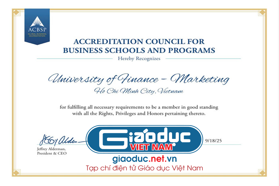  Gia nhập mạng lưới kiểm định toàn cầu ACBSP: Trường ĐH Tài chính – Marketing vươn tầm quốc tế 